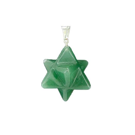 Colgante Merkaba de Cuarzo Verde