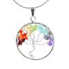 Colgante Árbol de la Vida Chakras con Baño de Plata