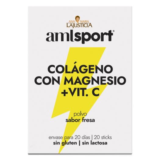 Colágeno con Magnesio y Vitamina C Sabor Fresa AMLSport 20 Sticks