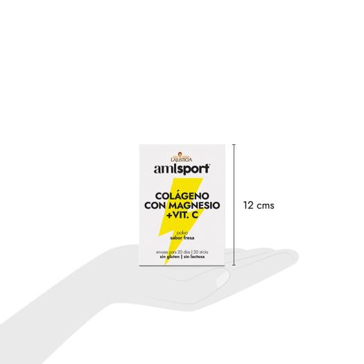 Colágeno con Magnesio y Vitamina C Sabor Fresa AMLSport 20 Sticks