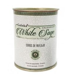 Conos de Incienso Cascada Salvia Blanca Goloka 18uds