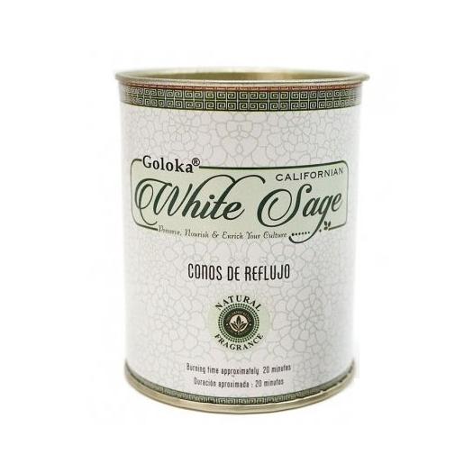 Conos de Incienso Cascada Salvia Blanca Goloka 18uds