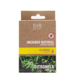 Conos Incienso Natural Citronela SYS 15 ud