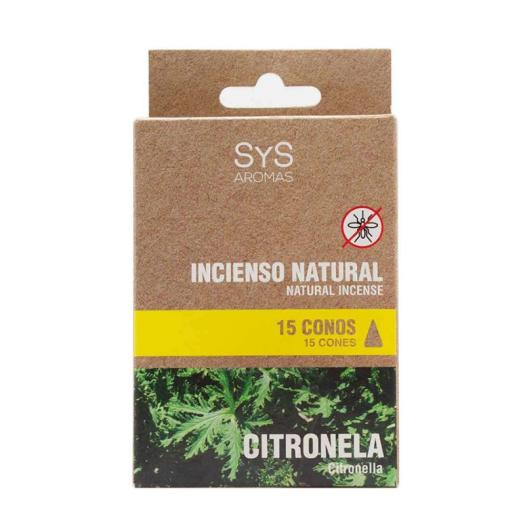 Conos Incienso Natural Citronela SYS 15 ud