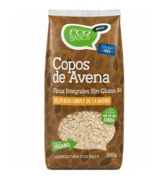 Copos Integrales de Avena Finos SIN GLUTEN EcoBasics Bio 500g