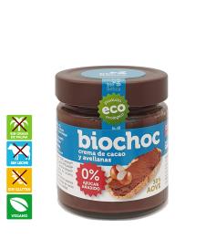 Crema de Cacao y Avellanas sin Azúcar Añadido Biochoc Bio 200g