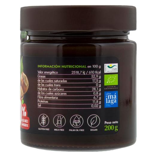 Crema de Cacao y Avellanas sin Azúcar Añadido Biochoc Bio 200g