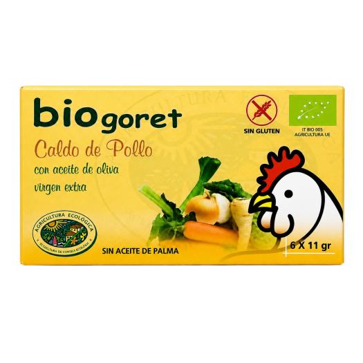 Cubitos de Caldo de Pollo con Verduras Biogoret Bio 66g