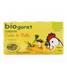 Cubitos de Caldo de Pollo con Verduras Bio 66g