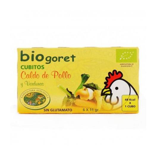 Cubitos de Caldo de Pollo con Verduras Bio 66g