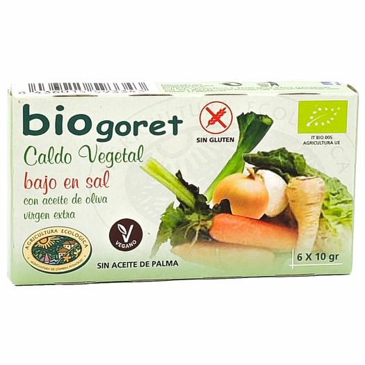 Cubitos de Caldo de Verduras Bajo en Sal Sin Gluten Bio 66g