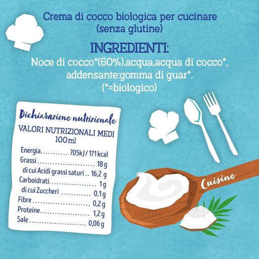 Cuisine Crema de Coco para Cocinar IsolaBio Bio 200ml