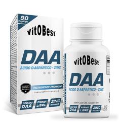 DAA D-Aspartic Acid y Zinc Vitobest 90 Cápsulas