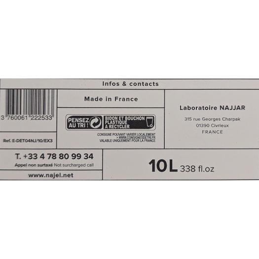 Detergente Lavadora de Alepo con Jazmín Najel 10L