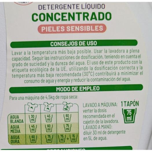Detergente Lavadora Pieles Sensibles Ecomimidú Bio 1,5L