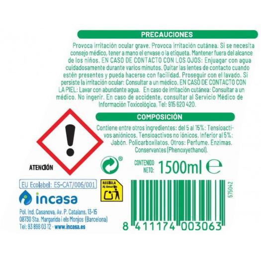 Detergente Lavadora Pieles Sensibles Ecomimidú Bio 1,5L