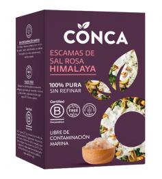 Escamas de Sal Rosa del Himalaya Sin Plástico Conca Organics 125g