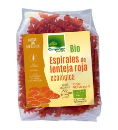Espirales con Harina de Lenteja Roja Campomar Bio 250g