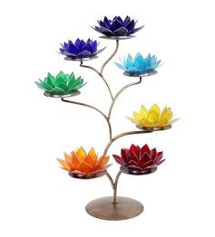 Expositor Metal Chakra Loto con 21 Portavelas