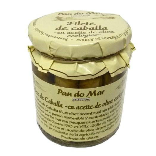 Filetes de Caballa en Aceite de Oliva Pan do Mar Bio 220g