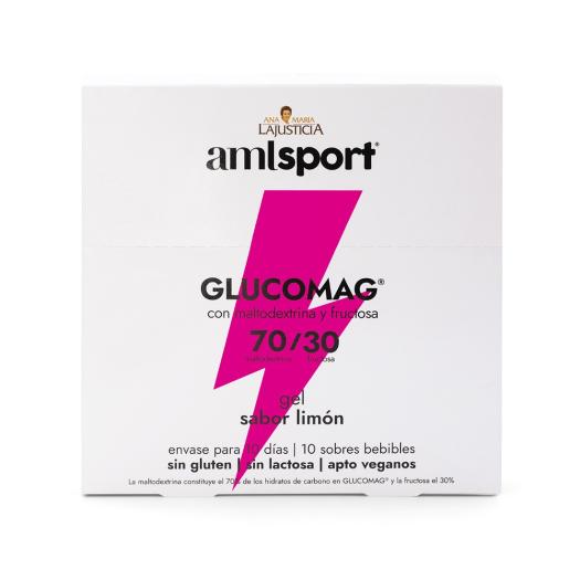 Glucomag 70 30 Gel Sabor Limón AMLSport 10 Sobres de 30ml