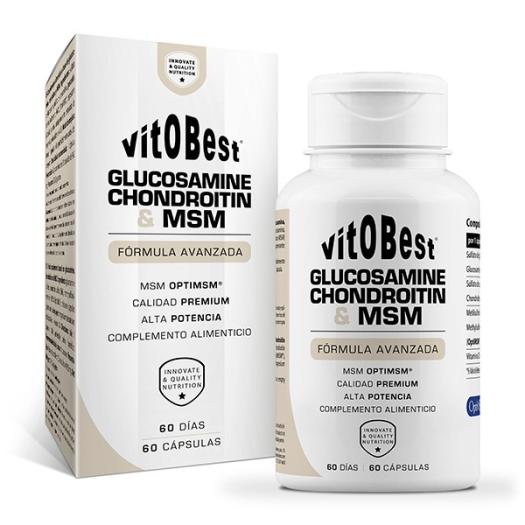 Glucosamina y Condroitina y MSM Vitobest 60 Cápsulas