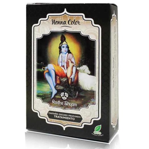 Henna Castaño Oscuro Profundo Tratamiento en Polvo Rhade Shyam 100g