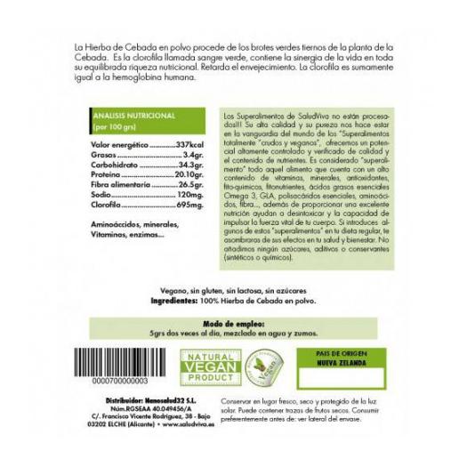 Hierba de Cebada Salud Viva Bio 125g