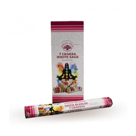 Incienso Hexagonal Green Tree 7 Chakras con Salvia Blanca 15g