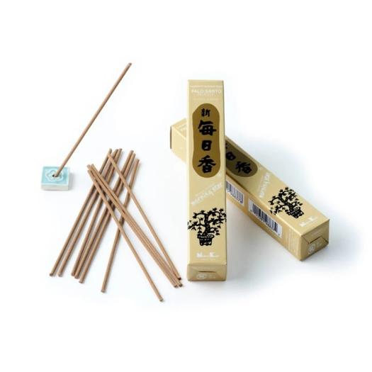 Incienso Japonés Morning Star Palo Santo 50 Barritas con Portaincienso 20g