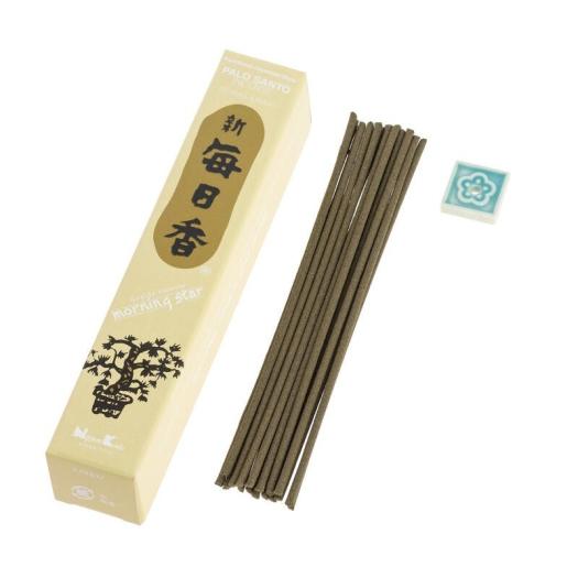 Incienso Japonés Morning Star Palo Santo 50 Barritas con Portaincienso 20g