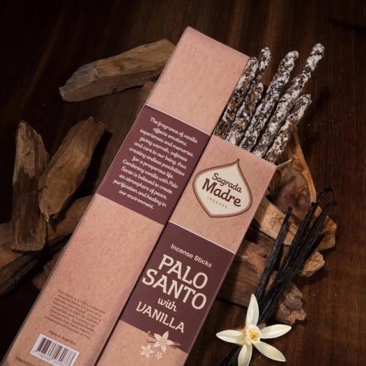 Incienso Natural Palo Santo y Vainilla Sagrada Madre 30g