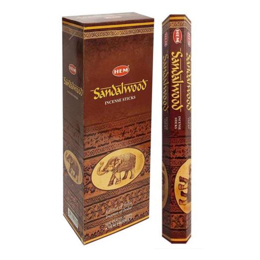 Incienso Sándalo Hexagonal Hem 6 x 20 Varillas