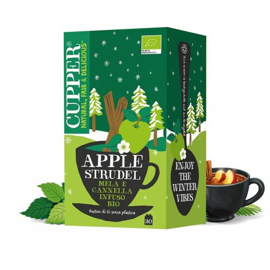 Infusión Apple Strudel Hibisco Manzana y Canela Cupper Bio 20 bolsitas