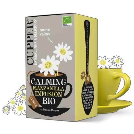 Infusión Calming con Manzanilla Cupper Bio 20 bolsitas