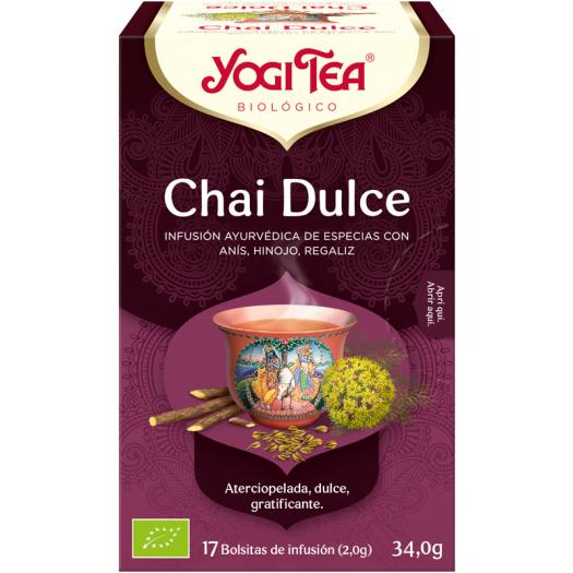 Infusión Chai Dulce Yogi Tea Bio 17 Bolsitas 34g