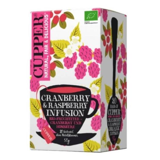 Infusión de Arándano y Frambuesa Cupper Bio 20 bolsitas