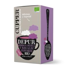 Infusión Depur con Hibisco Ortiga y Regaliz Cupper Bio 20 bolsitas