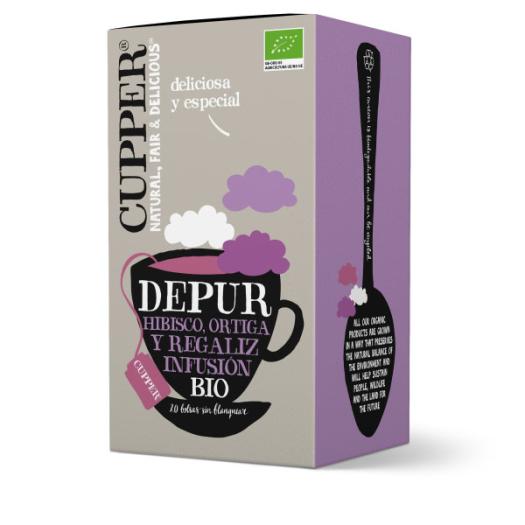 Infusión Depur con Hibisco Ortiga y Regaliz Cupper Bio 20 bolsitas