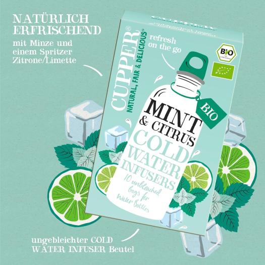 Infusión Fría con Menta y Cítricos Cupper Bio 10 bolsitas