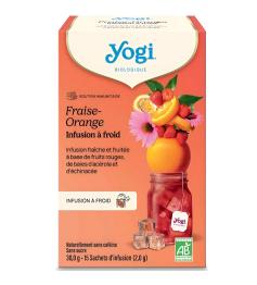 Infusión Fria Fresa y Naranja Yogi Tea Bio 15 Bolsitas 30g