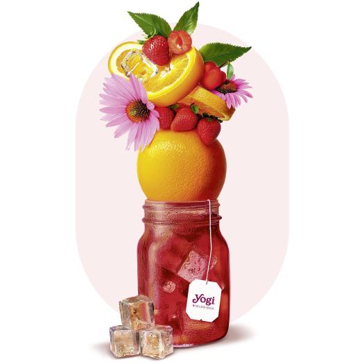 Infusión Fria Fresa y Naranja Yogi Tea Bio 15 Bolsitas 30g