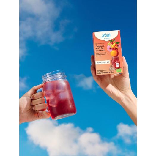Infusión Fria Fresa y Naranja Yogi Tea Bio 15 Bolsitas 30g