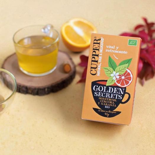 Infusión Golden con Naranja y Cúrcuma Cupper Bio 20 bolsitas