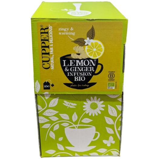 Infusión Limón y Jengibre Cupper Bio 250 bolsitas