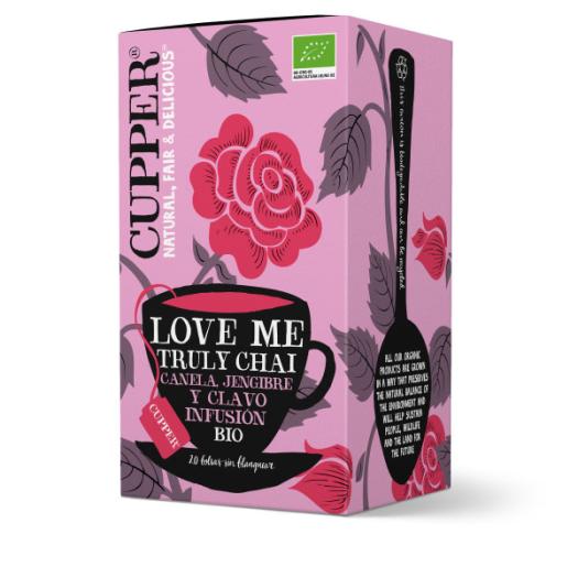 Infusión Love Me con Canela Jengibre y Clavo Cupper Bio 20 bolsitas