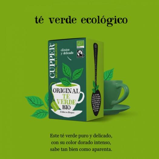 Infusión Original Té Verde Cupper Bio 20 bolsitas