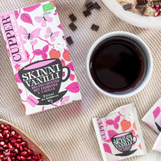 Infusión Skinni Vanilli de Fresa y Vainilla Cupper Bio 20 bolsitas