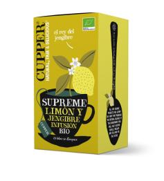 Infusión Supreme con Limón y Jengibre Cupper Bio 20 bolsitas