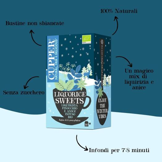 Infusión Winter Liquorice Regaliz Hinojo y Anís Cupper Bio 20 bolsitas